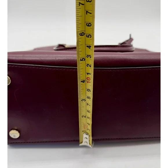 Michael Kors Large Benning Satchel Burgundy Excellent - Picture 9 of 10